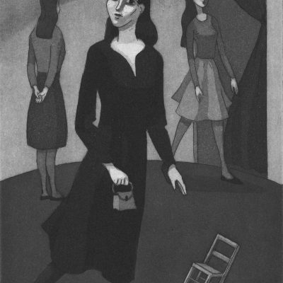 A Sonia Martin Untitled (Chair) Etching and aquatint 20x15cm