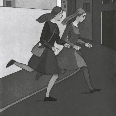 Sonia Martin Liberty Street Etching and aquatint 25x20cm